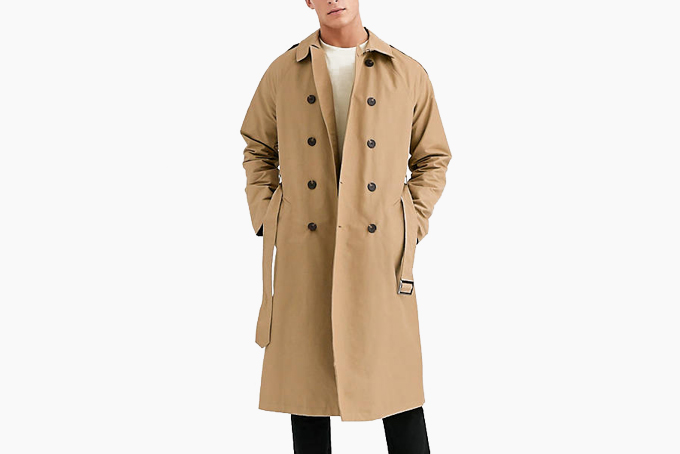 mens lined trench coat