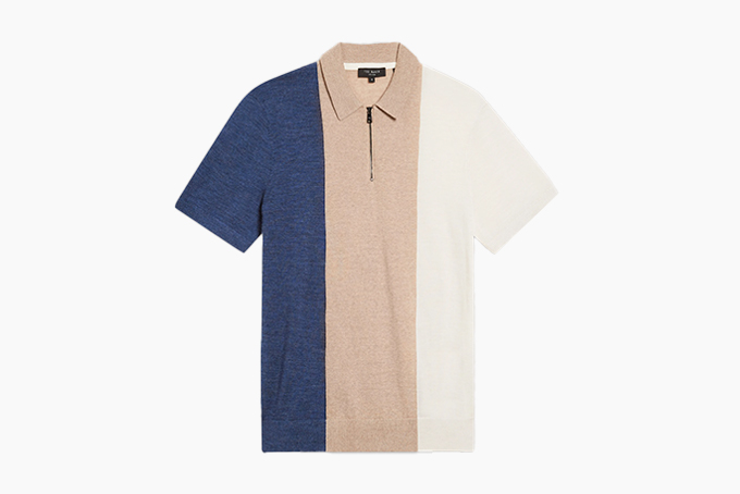 Superfine Knitted Short Sleeve Polo - Powder Blue — The Anthology