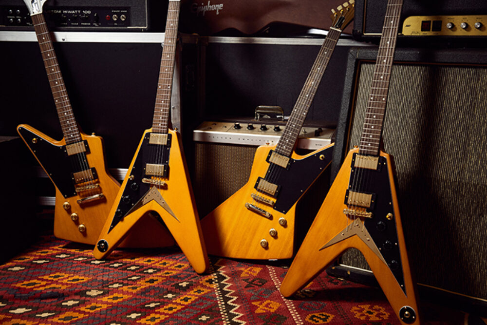 Epiphone 1958 Korina Explorer and Flying V Guitars 3