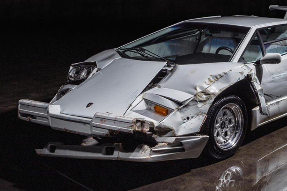 The Crashed Lamborghini Countach from 'The Wolf of Wall Street' Is ...