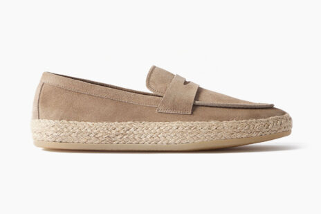 Officine Creative Bowline 002 Jute Trimmed Suede Penny Loafers F 4 25